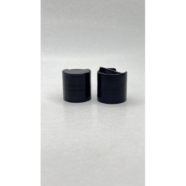24 mm Siyah Disc Top Kapak | Bas Aç Kapak - Cam ve Plastik Şişeler İçin