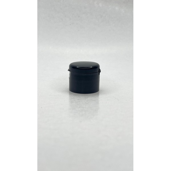 24 mm Siyah Flip Top Kapak | Menteşeli Plastik Kapak - Cam ve Plastik Şişeler İçin