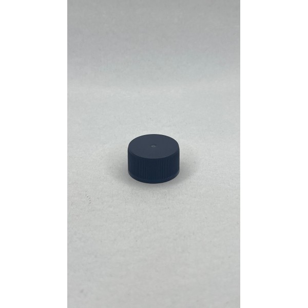 24 mm Siyah Düz Kapak | Cam ve Plastik Şişeler İçin Vidalı Kapak