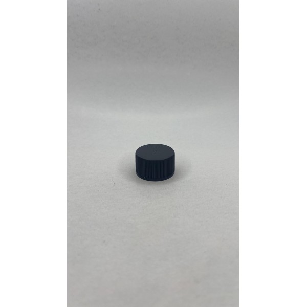 28 mm Siyah Plastik Düz Kapak | Cam ve Plastik Şişeler İçin Vidalı Kapak