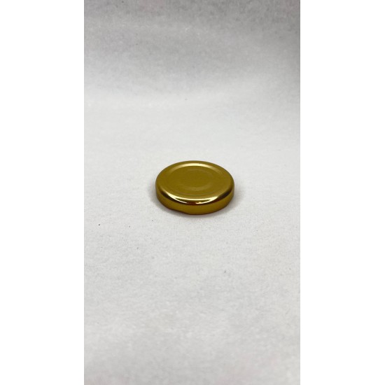 43 mm Gold Metal Kapak | 29 cc ve 40 cc Cam Kavanozlar İçin Twist Off Kapak