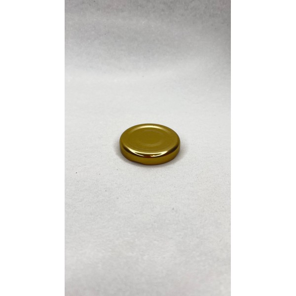 43 mm Gold Metal Kapak | 29 cc ve 40 cc Cam Kavanozlar İçin Twist Off Kapak