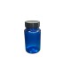 100 ml Mavi (Kobalt) Tablet Şişesi | Siyah Kapaklı Vitamin, Kapsül ve Takviye Edici Gıda Kutusu (650 Adet/Koli)