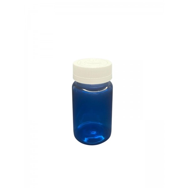 100 ML MAVİ TABLET ŞİŞESİ - BEYAZ KAPAK 1 KOLİ 650 ADET