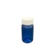 100 ml Mavi (Kobalt) Tablet Şişesi | Beyaz Kapaklı Vitamin, Kapsül ve Takviye Edici Gıda Kutusu (650 Adet/Koli)