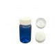 100 ml Mavi (Kobalt) Tablet Şişesi | Beyaz Çocuk Emniyetli Kapaklı Vitamin, Kapsül ve Takviye Edici Gıda Kutusu (650 Adet/Koli)