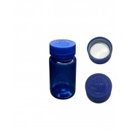 100 ml Mavi (Kobalt) Tablet Şişesi | Mavi Çocuk Emniyetli Kapaklı Vitamin, Kapsül ve Takviye Edici Gıda Kutusu (650 Adet/Koli)
