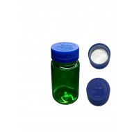 100 ml Yeşil Tablet Şişesi | Mavi Çocuk Emniyetli Kapaklı Vitamin, Kapsül ve Takviye Edici Gıda Kutusu (650 Adet/Koli)