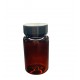100 ml Kahverengi (Amber) Tablet Şişesi | Siyah Kapaklı Vitamin, Kapsül ve Takviye Edici Gıda Kutusu (650 Adet/Koli)