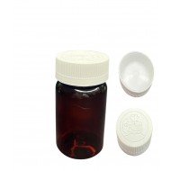 100 ml Kahverengi (Amber) Tablet Şişesi | Çocuk Emniyetli Beyaz Kapaklı Vitamin, Kapsül ve Takviye Edici Gıda Kutusu (650 Adet/Koli)