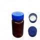100 ml Kahverengi (Amber) Tablet Şişesi | Mavi Çocuk Emniyetli Kapaklı Vitamin, Kapsül ve Takviye Edici Gıda Kutusu (650 Adet/Koli)