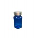 100 ml Mavi (Kobalt) Tablet Şişesi | Gümüş Kapaklı Vitamin, Kapsül ve Takviye Edici Gıda Kutusu (650 Adet/Koli)