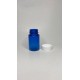 100 ml Mavi (Kobalt) Tablet Şişesi | Beyaz Çocuk Emniyetli Kapaklı Vitamin, Kapsül ve Takviye Edici Gıda Kutusu (650 Adet/Koli)