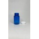 100 ml Mavi (Kobalt) Tablet Şişesi | Beyaz Kapaklı Vitamin, Kapsül ve Takviye Edici Gıda Kutusu (650 Adet/Koli)