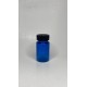 100 ml Mavi (Kobalt) Tablet Şişesi | Siyah Çocuk Emniyetli Kapaklı Vitamin, Kapsül ve Takviye Edici Gıda Kutusu (650 Adet/Koli)