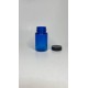 100 ml Mavi (Kobalt) Tablet Şişesi | Siyah Kapaklı Vitamin, Kapsül ve Takviye Edici Gıda Kutusu (650 Adet/Koli)