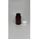 100 ml Kahverengi (Amber) Tablet Şişesi | Çocuk Emniyetli Beyaz Kapaklı Vitamin, Kapsül ve Takviye Edici Gıda Kutusu (650 Adet/Koli)