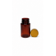 100 ml Kahverengi (Amber) Tablet Şişesi | Gold Kapaklı Vitamin, Kapsül ve Takviye Edici Gıda Kutusu (650 Adet/Koli)