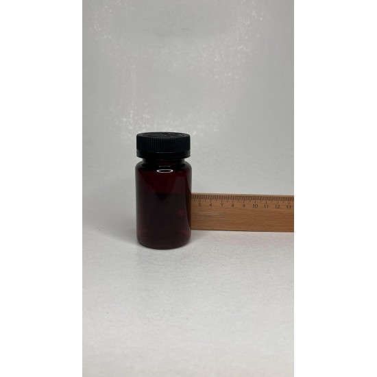 100 ml Kahverengi (Amber) Tablet Şişesi | Siyah Kapaklı Vitamin, Kapsül ve Takviye Edici Gıda Kutusu (650 Adet/Koli)
