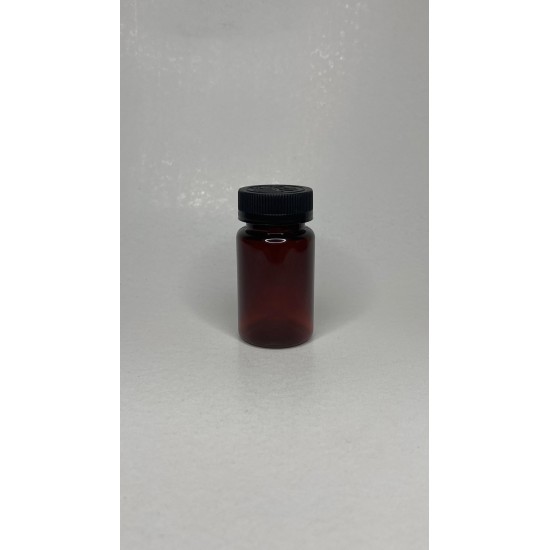 100 ml Kahverengi (Amber) Tablet Şişesi | Siyah Çocuk Emniyetli Kapaklı Vitamin, Kapsül ve Takviye Edici Gıda Kutusu (650 Adet/Koli)