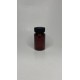 100 ml Kahverengi (Amber) Tablet Şişesi | Siyah Çocuk Emniyetli Kapaklı Vitamin, Kapsül ve Takviye Edici Gıda Kutusu (650 Adet/Koli)