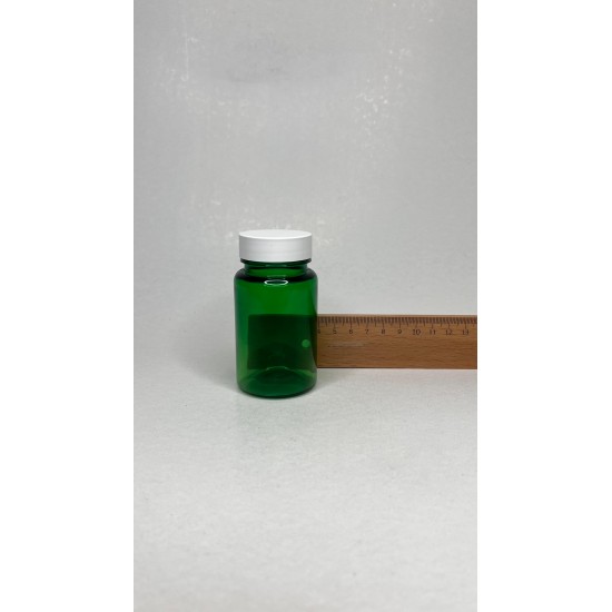 100 ml Yeşil Tablet Şişesi | Beyaz Kapaklı Vitamin, Kapsül ve Takviye Edici Gıda Kutusu (650 Adet/Koli)