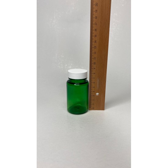100 ml Yeşil Tablet Şişesi | Beyaz Kapaklı Vitamin, Kapsül ve Takviye Edici Gıda Kutusu (650 Adet/Koli)