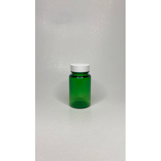 100 ml Yeşil Tablet Şişesi | Beyaz Kapaklı Vitamin, Kapsül ve Takviye Edici Gıda Kutusu (650 Adet/Koli)