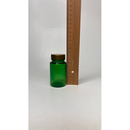 100 ml Yeşil Tablet Şişesi | Gold Kapaklı Vitamin, Kapsül ve Takviye Edici Gıda Kutusu (650 Adet/Koli)