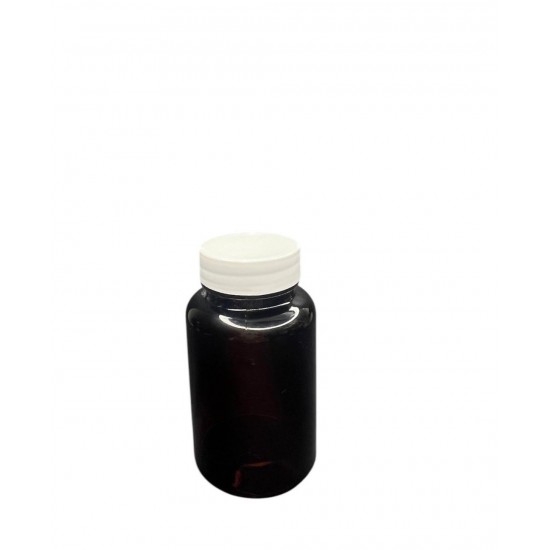 150 ML KAHVERENGİ TABLET ŞİŞESİ - BEYAZ KAPAK 