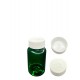 150 ml Yeşil Tablet Şişesi | Beyaz Çocuk Emniyetli Kapaklı Vitamin, Kapsül ve Takviye Edici Gıda Kutusu (380 Adet/Koli)