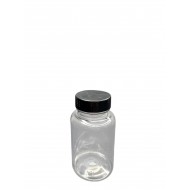 150 ML ŞEFFAF TABLET ŞİŞESİ - SİYAH KAPAK  