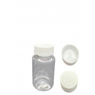 150 ml Şeffaf Tablet Şişesi | Beyaz Çocuk Emniyetli Kapaklı Vitamin, Kapsül ve Takviye Edici Gıda Kutusu (380 Adet/Koli)