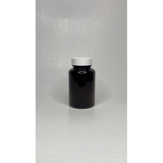 150 ml Kahverengi (Amber) Tablet Şişesi | Beyaz Kapaklı Vitamin, Kapsül ve Takviye Edici Gıda Kutusu (380 Adet/Koli)