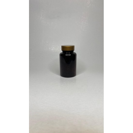 150 ml Kahverengi (Amber) Tablet Şişesi | Gold Kapaklı Vitamin, Kapsül ve Takviye Edici Gıda Kutusu (380 Adet/Koli)