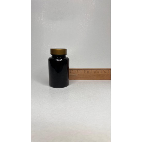 150 ml Kahverengi (Amber) Tablet Şişesi | Gold Kapaklı Vitamin, Kapsül ve Takviye Edici Gıda Kutusu (380 Adet/Koli)