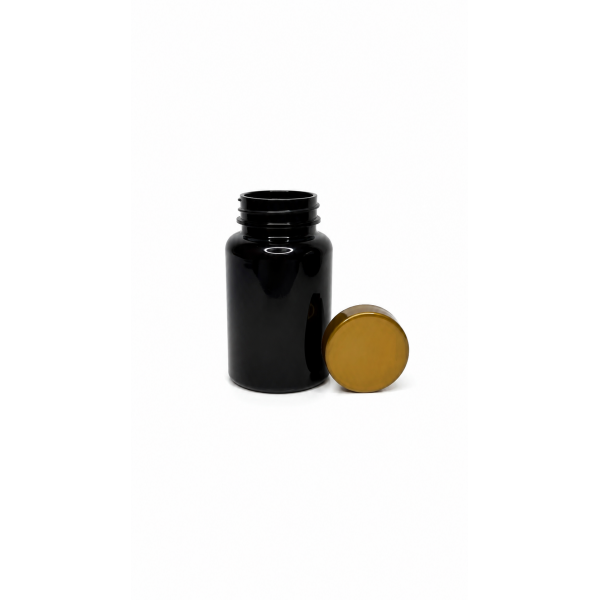 150 ml Kahverengi (Amber) Tablet Şişesi | Gold Kapaklı Vitamin, Kapsül ve Takviye Edici Gıda Kutusu (380 Adet/Koli)