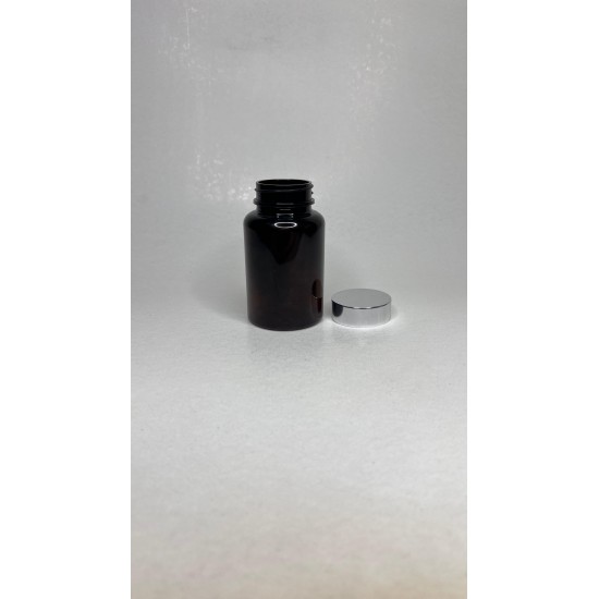 150 ml Kahverengi (Amber) Tablet Şişesi | Gümüş Kapaklı Vitamin, Kapsül ve Takviye Edici Gıda Kutusu (380 Adet/Koli)