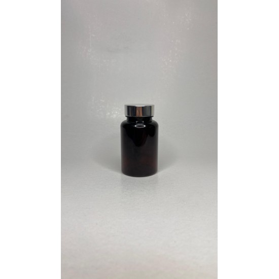 150 ml Kahverengi (Amber) Tablet Şişesi | Gümüş Kapaklı Vitamin, Kapsül ve Takviye Edici Gıda Kutusu (380 Adet/Koli)