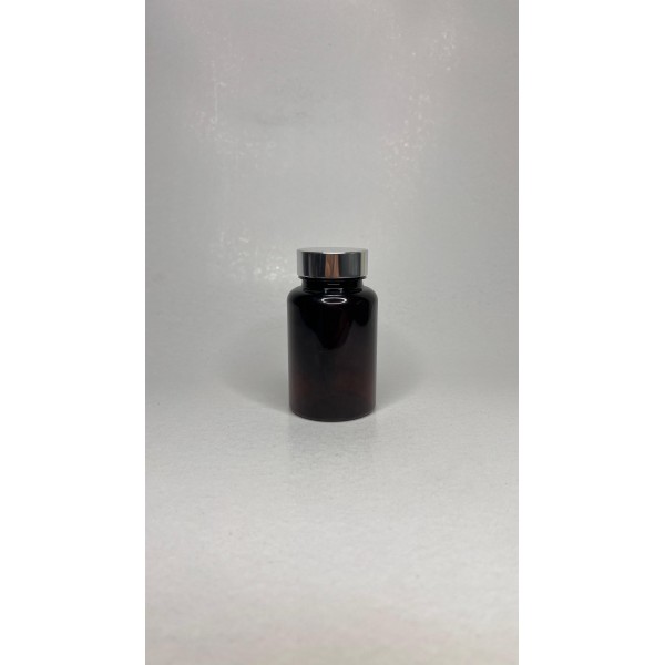 150 ml Kahverengi (Amber) Tablet Şişesi | Gümüş Kapaklı Vitamin, Kapsül ve Takviye Edici Gıda Kutusu (380 Adet/Koli)