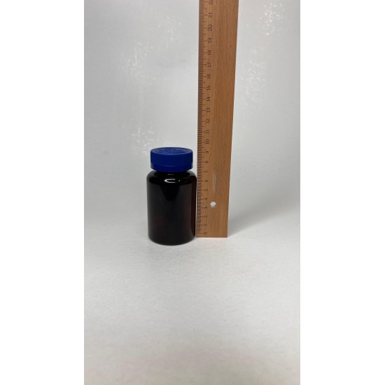 150 ml Kahverengi (Amber) Tablet Şişesi | Mavi Çocuk Emniyetli Kapaklı Vitamin, Kapsül ve Takviye Edici Gıda Kutusu (380 Adet/Koli)