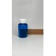 150 ml Mavi (Kobalt) Tablet Şişesi | Beyaz Kapaklı Vitamin, Kapsül ve Takviye Edici Gıda Kutusu (380 Adet/Koli)
