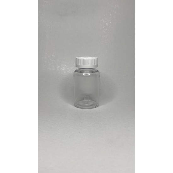 150 ml Şeffaf Tablet Şişesi | Beyaz Çocuk Emniyetli Kapaklı Vitamin, Kapsül ve Takviye Edici Gıda Kutusu (380 Adet/Koli)