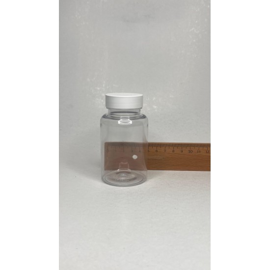 150 ml Şeffaf Tablet Şişesi | Beyaz Kapaklı Vitamin, Kapsül ve Takviye Edici Gıda Kutusu (380 Adet/Koli)