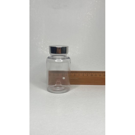 150 ml Şeffaf Tablet Şişesi | Gümüş Kapaklı Vitamin, Kapsül ve Takviye Edici Gıda Kutusu (380 Adet/Koli)