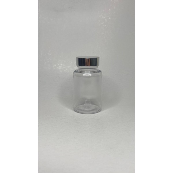 150 ml Şeffaf Tablet Şişesi | Gümüş Kapaklı Vitamin, Kapsül ve Takviye Edici Gıda Kutusu (380 Adet/Koli)