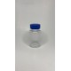 150 ml Şeffaf Tablet Şişesi | Mavi Çocuk Emniyetli Kapaklı Vitamin, Kapsül ve Takviye Edici Gıda Kutusu (380 Adet/Koli)