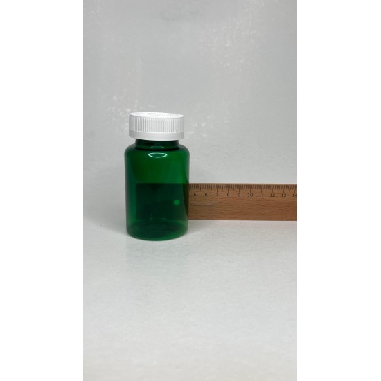 150 ml Yeşil Tablet Şişesi | Beyaz Çocuk Emniyetli Kapaklı Vitamin, Kapsül ve Takviye Edici Gıda Kutusu (380 Adet/Koli)