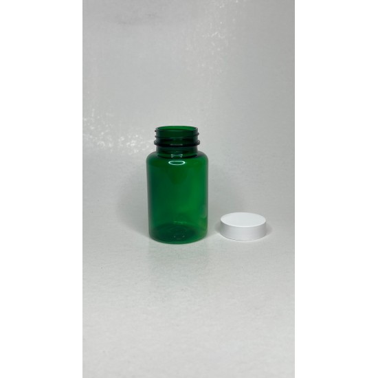 150 ml Yeşil Tablet Şişesi | Beyaz Kapaklı Vitamin, Kapsül ve Takviye Edici Gıda Kutusu (380 Adet/Koli)