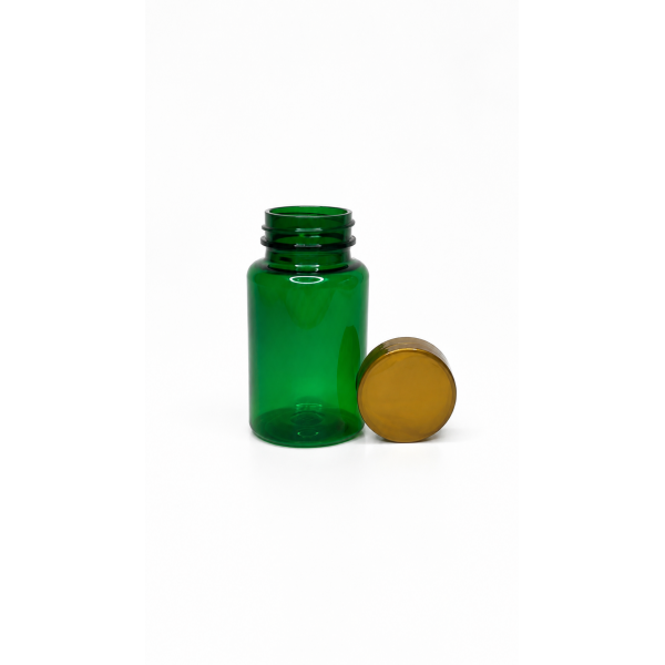 150 ml Yeşil Tablet Şişesi | Gold Kapaklı Vitamin, Kapsül ve Takviye Edici Gıda Kutusu (380 Adet/Koli)